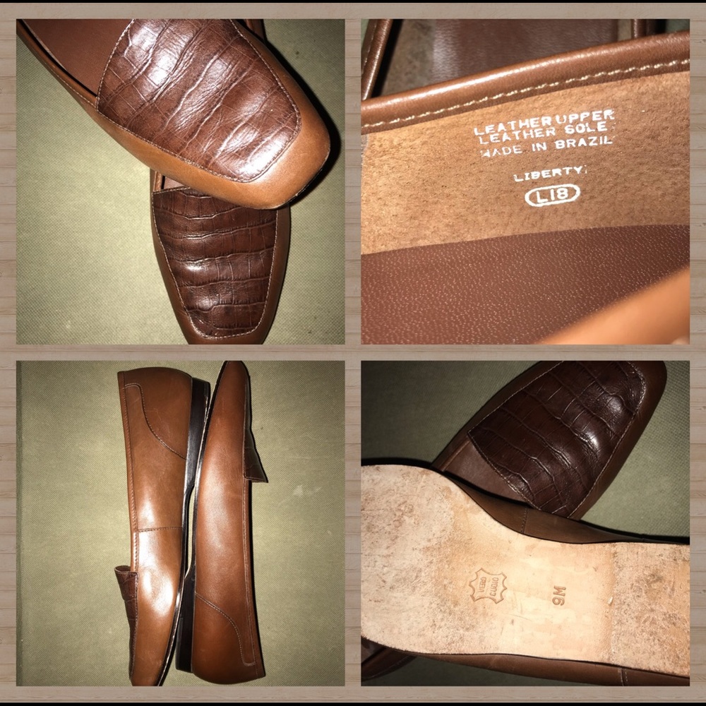 Enzo Angionili brown liberty flats